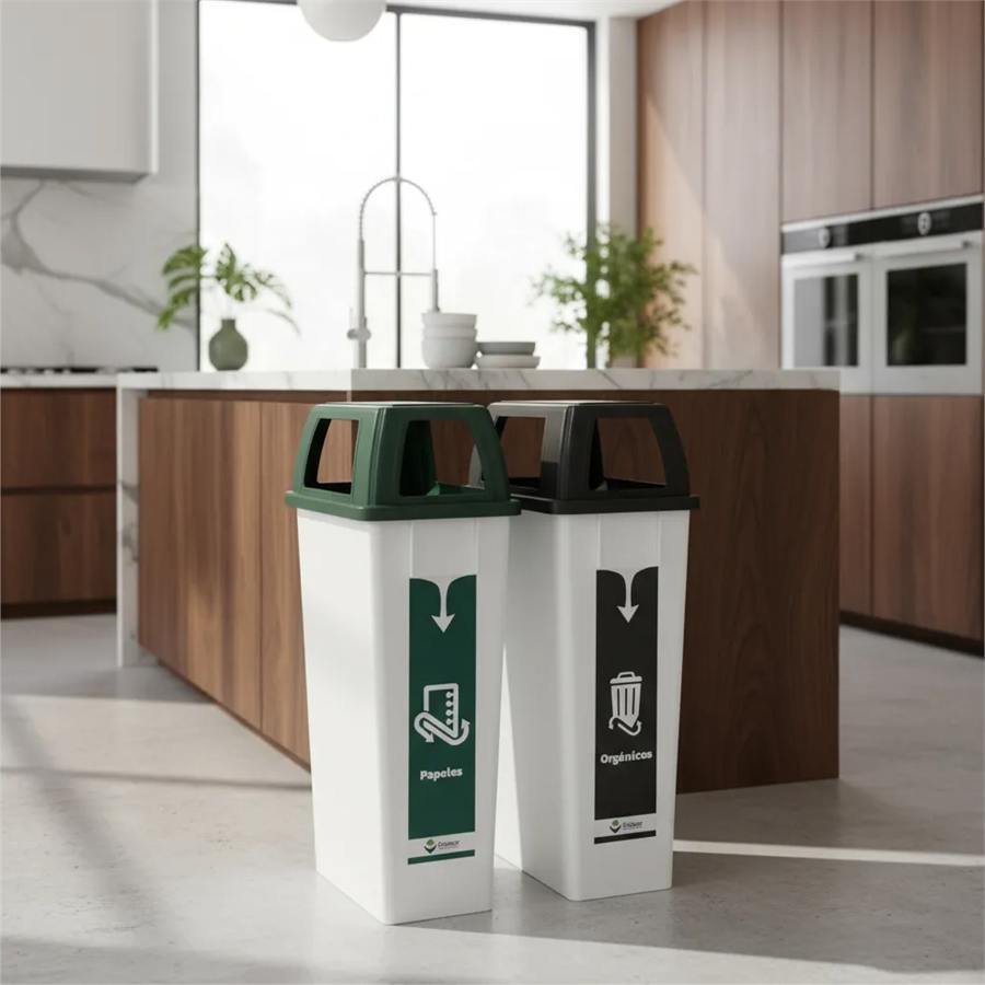 Cesto reciclable RSU BOX modelo 8358, otro ángulo