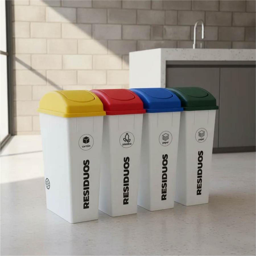Set de cestos vaivén RSU BOX línea EA87 en 4 colores