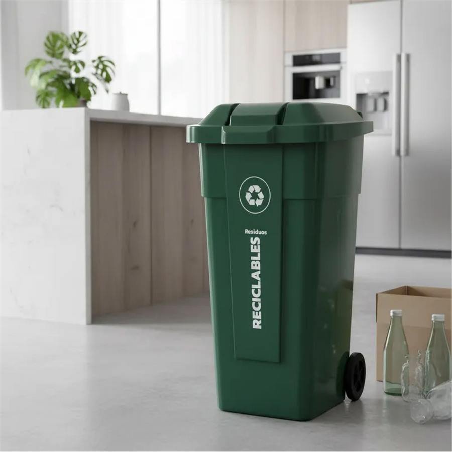 Cesto de residuos con señalética ambiental RSU BOX